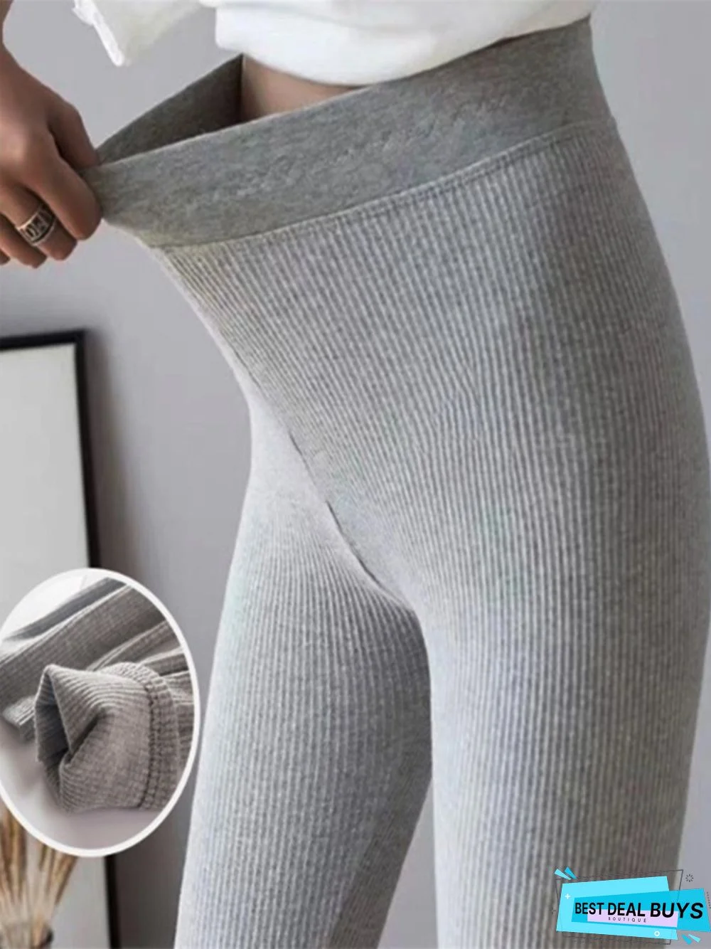 Plain High Elasticity Casual Soft Clouds Leggings