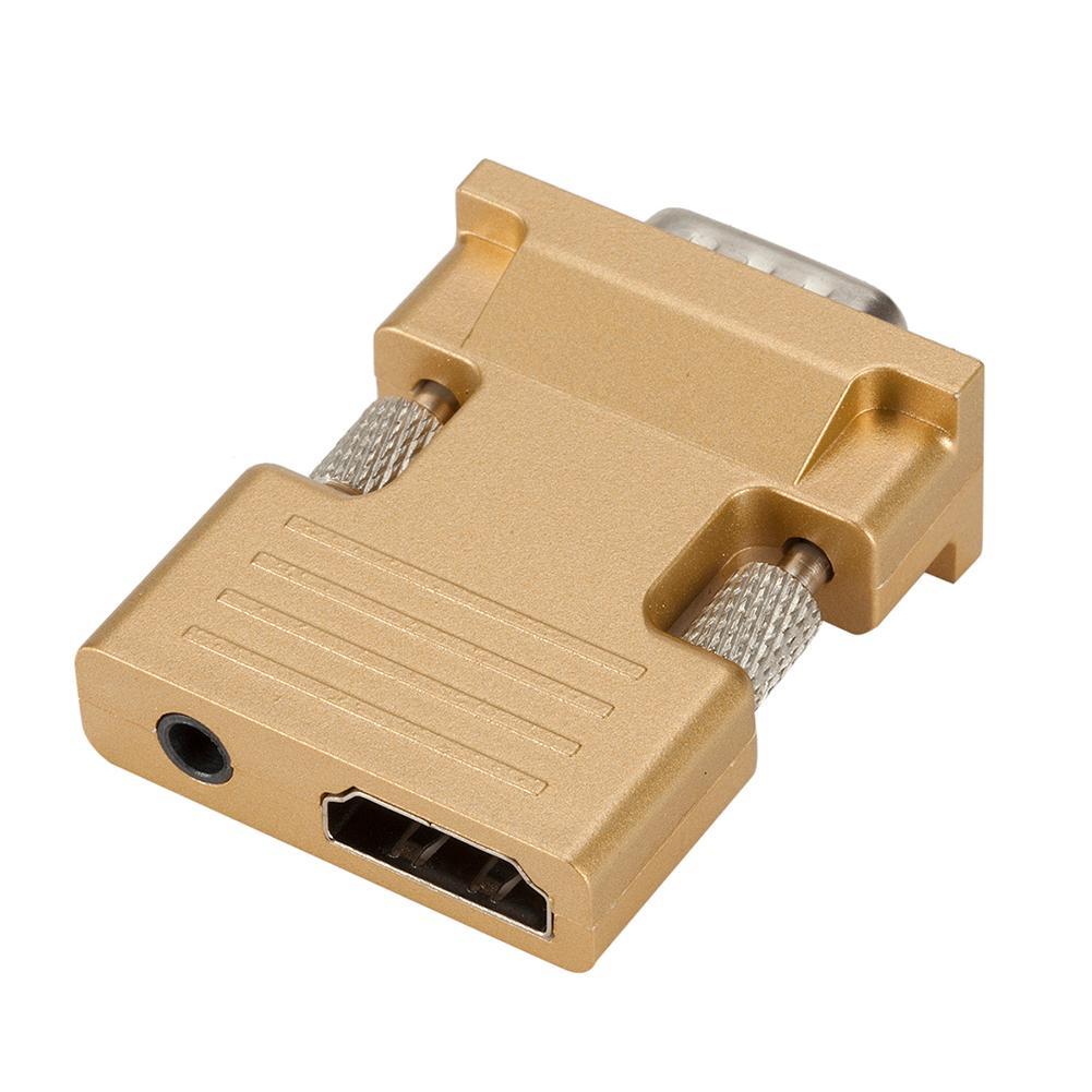HDMI-compatible Female to VGA Male Adapter w/Audio Cable Support 1080P Signal Output от Cesdeals WW