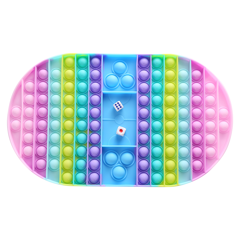 

Oval Checkerboard Silicone Push Bubble Fingertip Toys Decompression Crafts, 501 Original