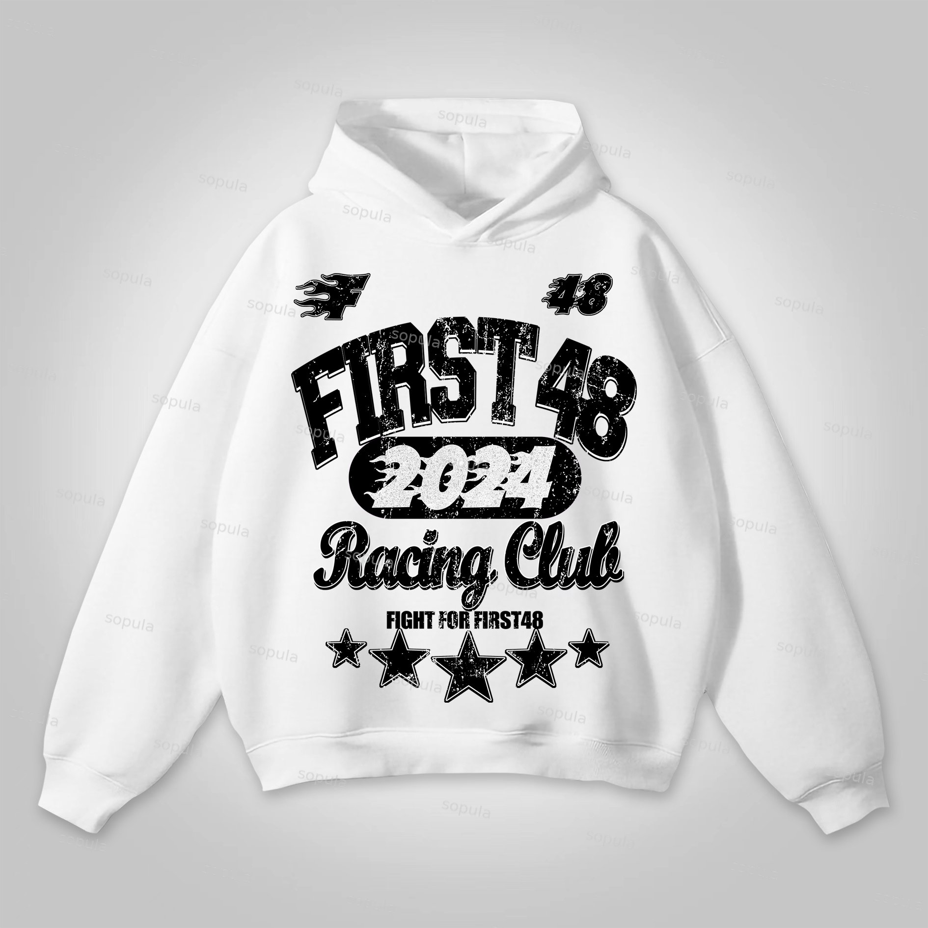 Sopula Street First48 Racing Graphic Side Pocketless Hoodie - SOPULA