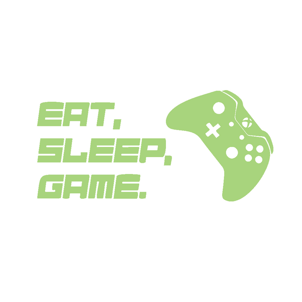 

Eat Sleep Play Games Luminous Wall Sticker Fluorescent Wallpaper Home Decor, 501 Original
