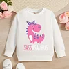 Kid Baby Girl Cute Sassy Dinosaur Graphic Print Sweatshirt
