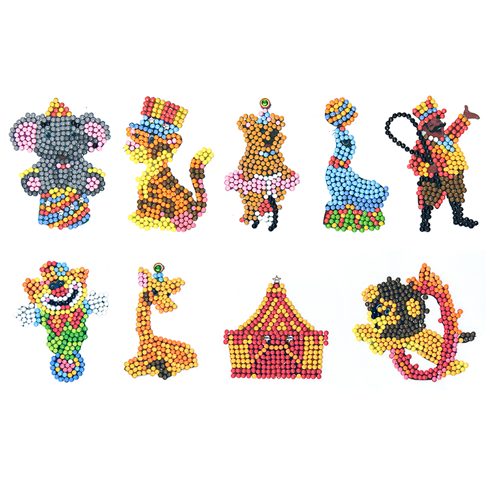 

9pcs Circus - 5D DIY Craft Sticker, 501 Original
