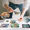 6Pcs Diamond Painting Marine Treasures Greeting Card Set with Envelopes for Birthdays Thanksgiving & Special Occasion