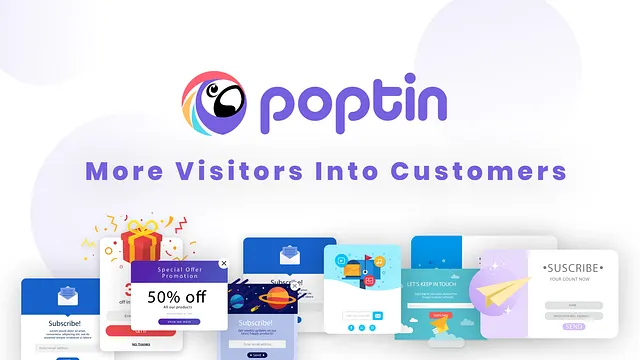 Poptin Pop Ups, Exit Intent & Forms