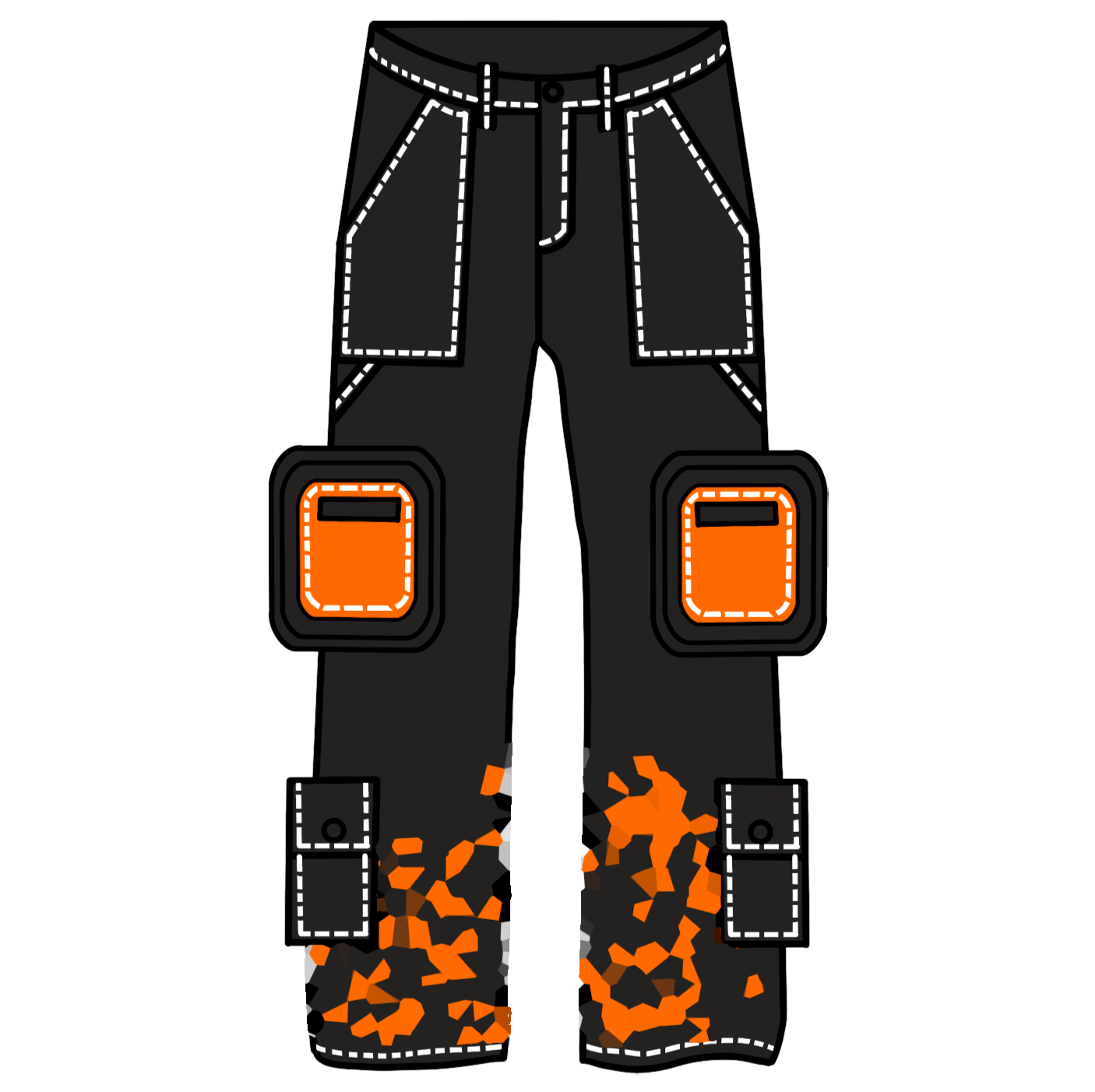 "Blade Masters" Cargo Pants Black