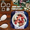 Bowl Cozy Template Cutting Ruler Set (With Instructions)