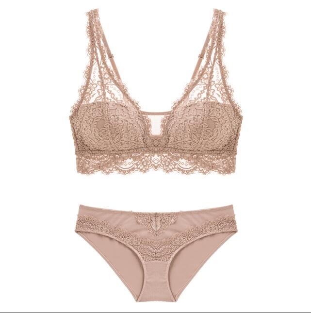 CINOON Fashion Sexy Bra set Women's push up Lace Underwear Panties Thin breathable bra set Jacquard Sexy Underwear Free Shipping