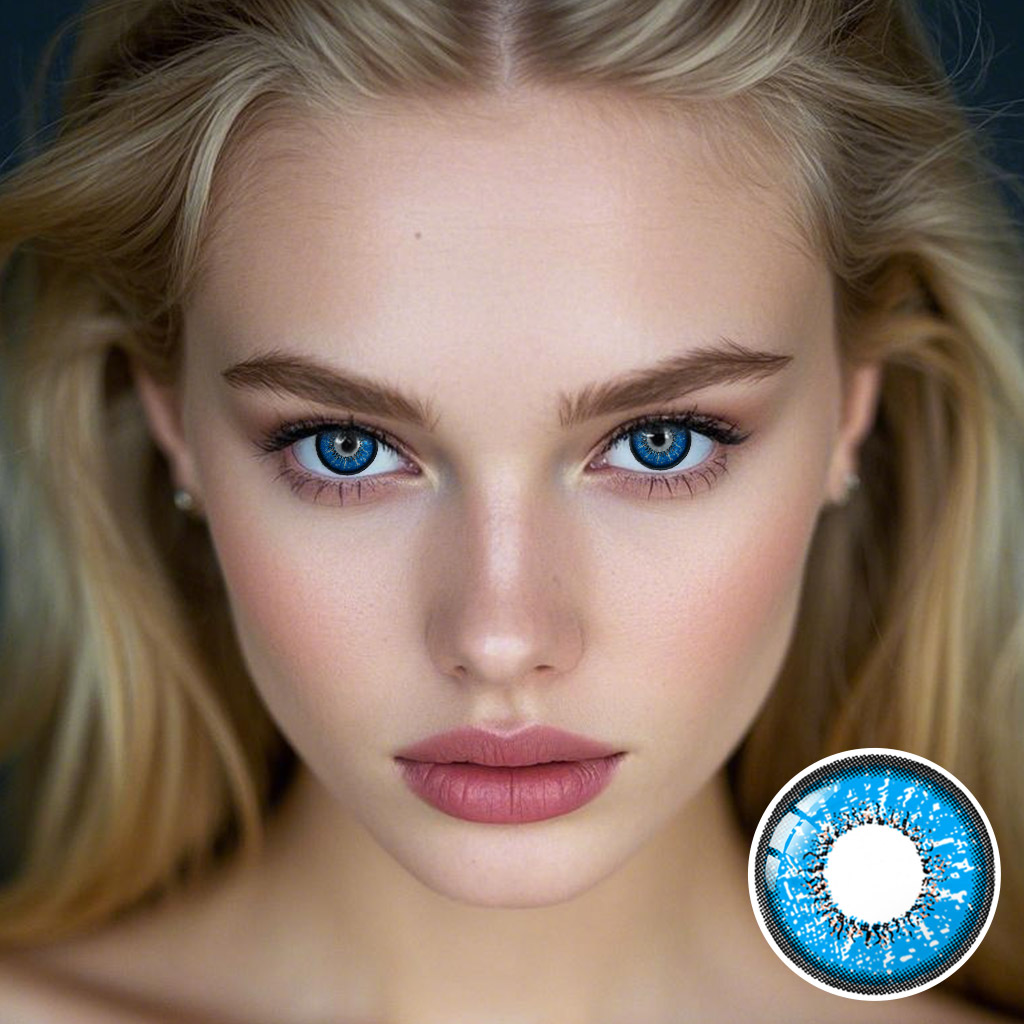 Flame Blue Contact Lenses