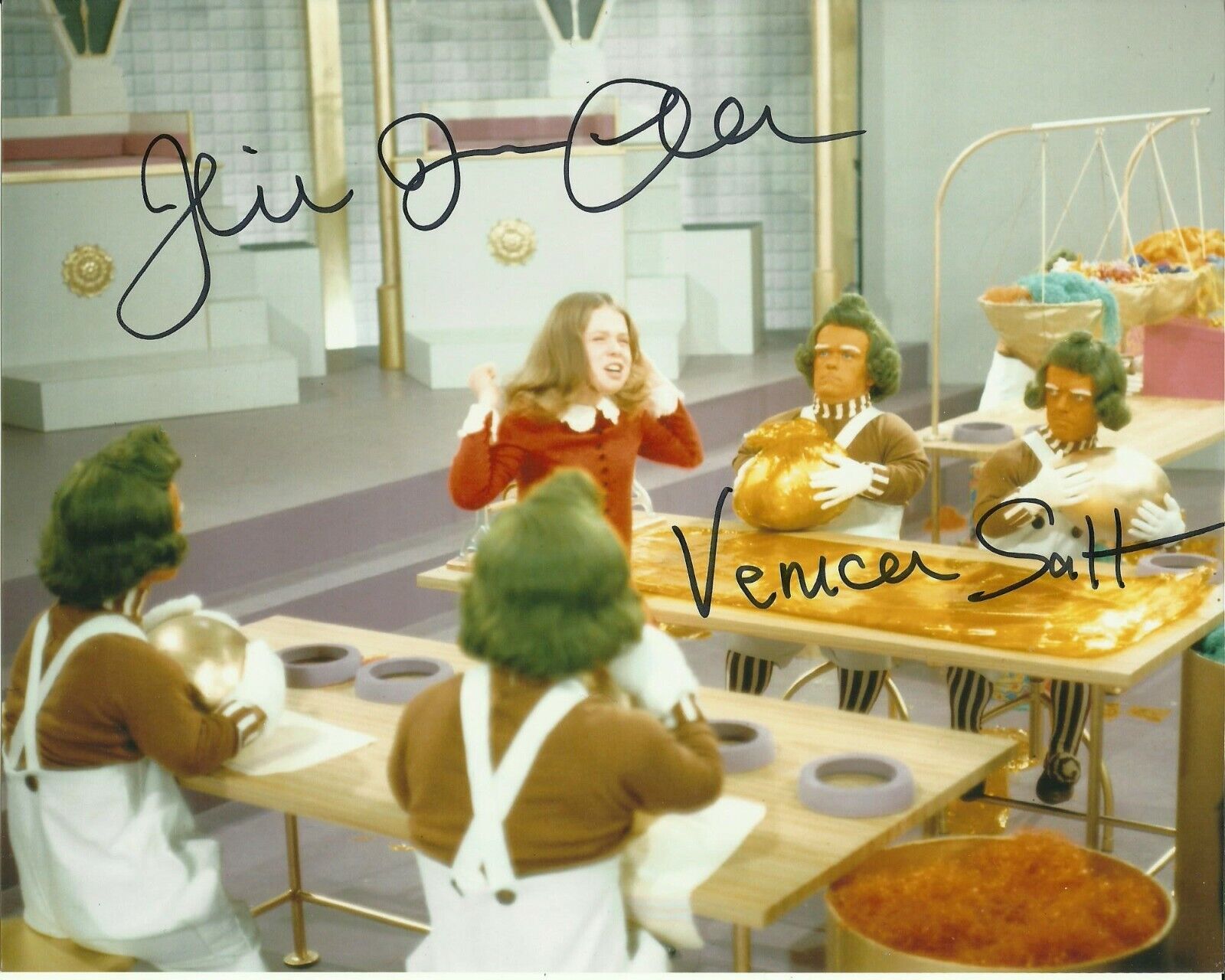 JULIE DAWN COLE SIGNED WILLY WONKA Photo Poster painting UACC REG 242 FILM AUTOGRAPHS