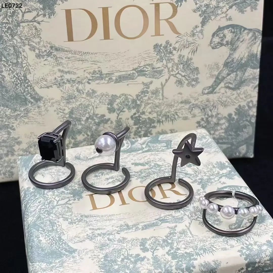 Dior Funny Knuckle Rings - 4 Pieces