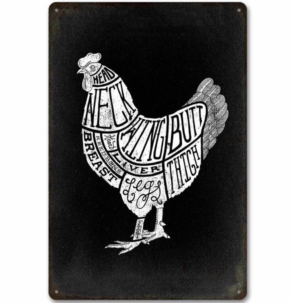 Fresh Eggs - Vintage Tin Signs/Wooden Signs - 7.9x11.8in & 11.8x15.7in