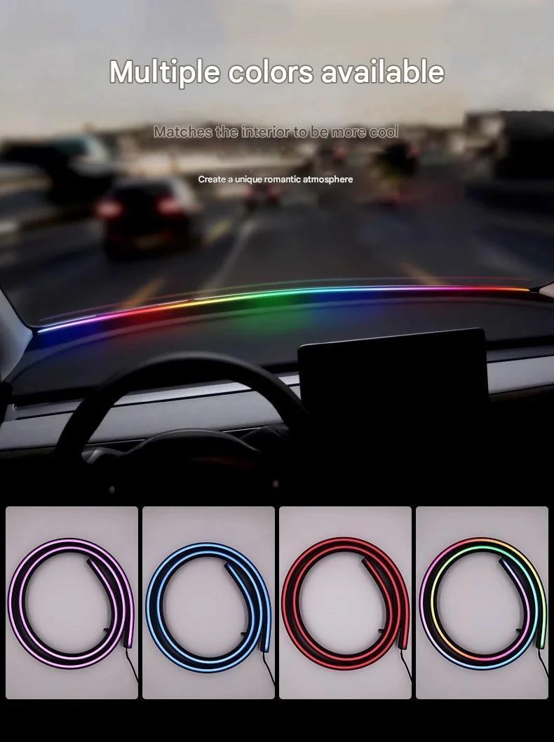 Car dashboard ambient light strip modification