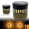 Solar Fence Lights Mandala Theme Waterproof Metal Solar Powered Deck Step Stair Lights for Garden Post Patio Decor Gifts for Women Mom