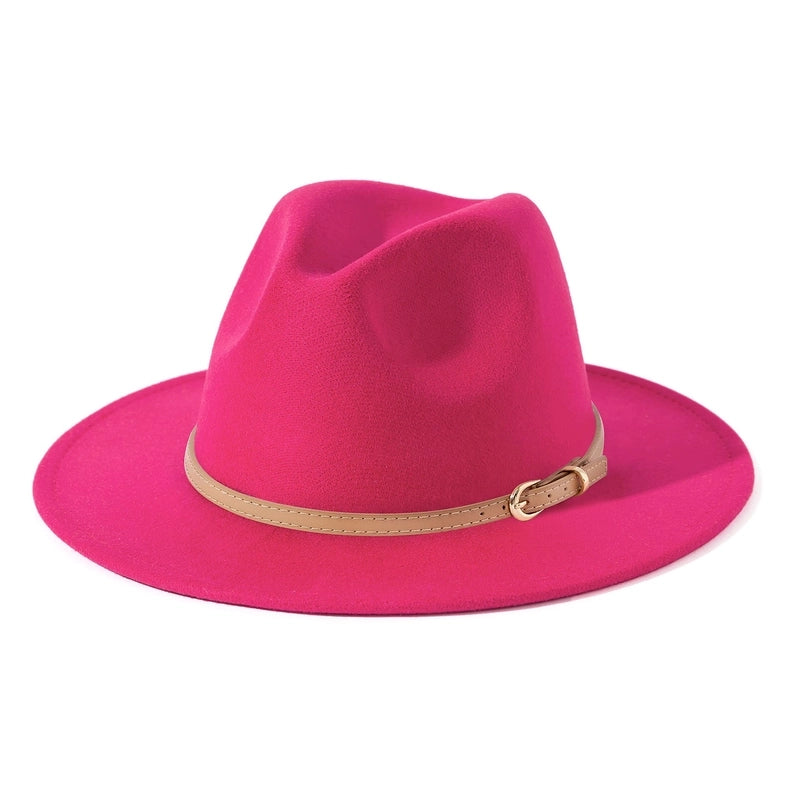 Fashion Flat Top Hat Women’s British French Socialite Elegant Felt Hat Autumn And Winter Warm Jazz Hat Men’s