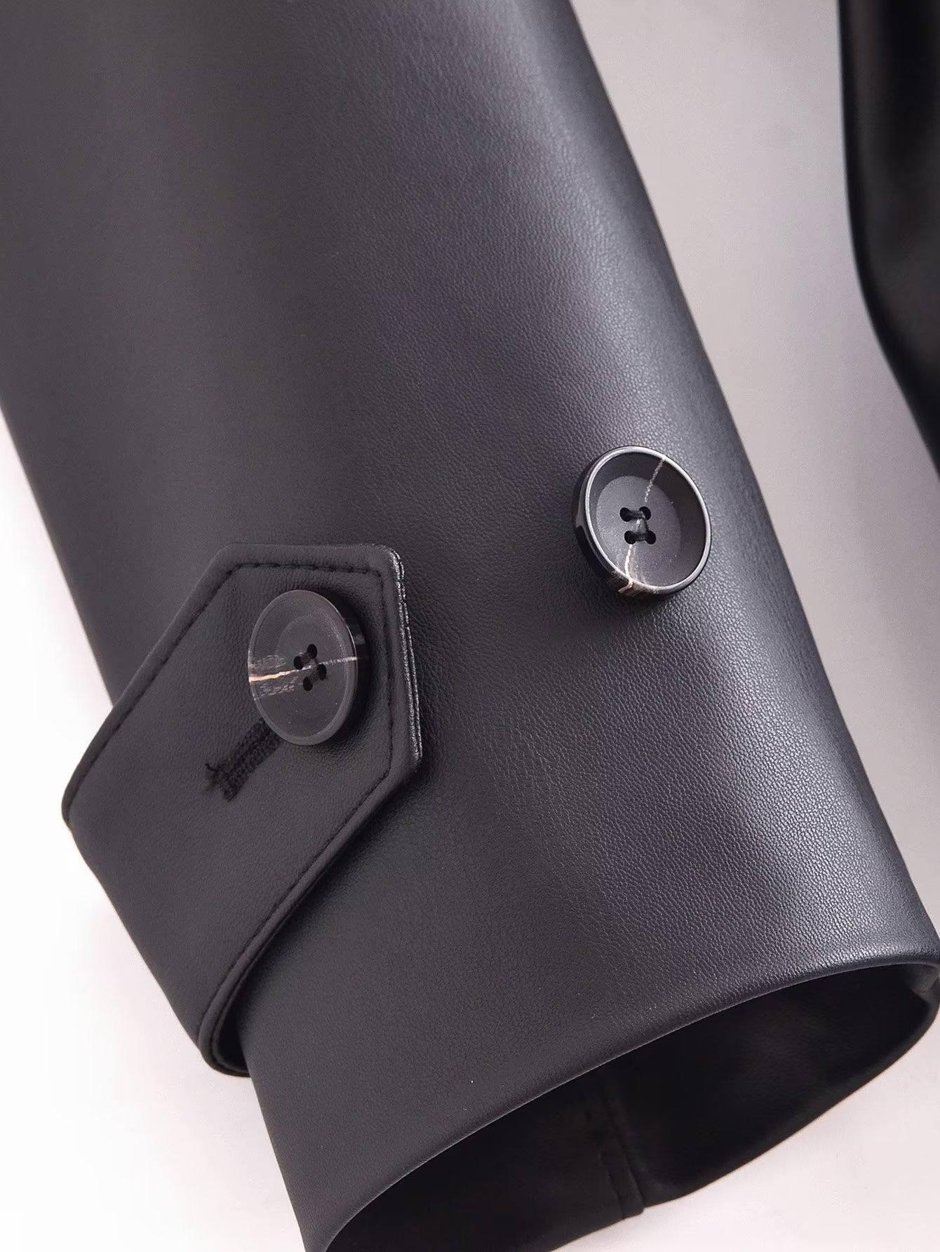 MERUMOTE Faux Leather Short Trench Coat Sexy Cool Girl Jacket-MERUMOTE