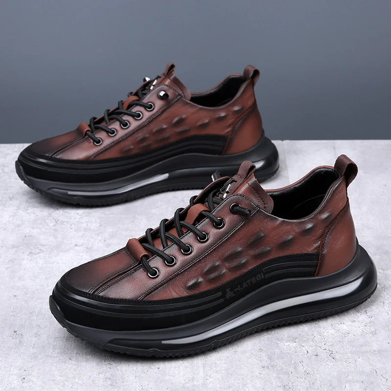 Letclo™ Men's Casual Cowhide Air Cushion Shoes letclo Letclo