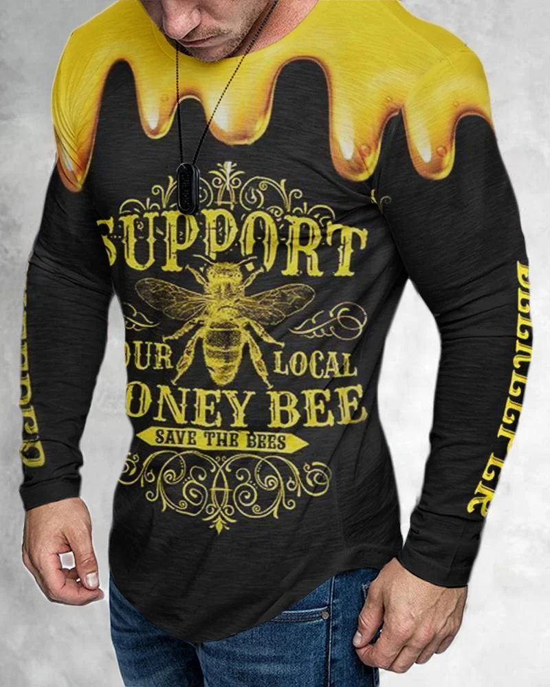 Men's Printed Casual Long Sleeve-03