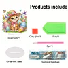 (US Only)2D Flat Print Easter Cat 5D DIY Table Top Diamond Painting Ornament Kits