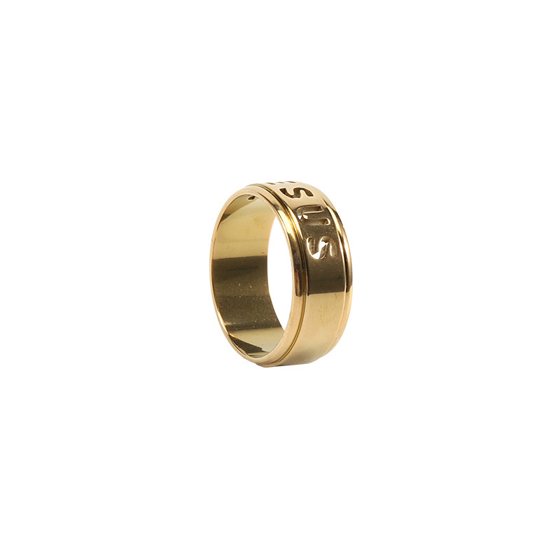 Gold Plated Frosted Skeleton Ring