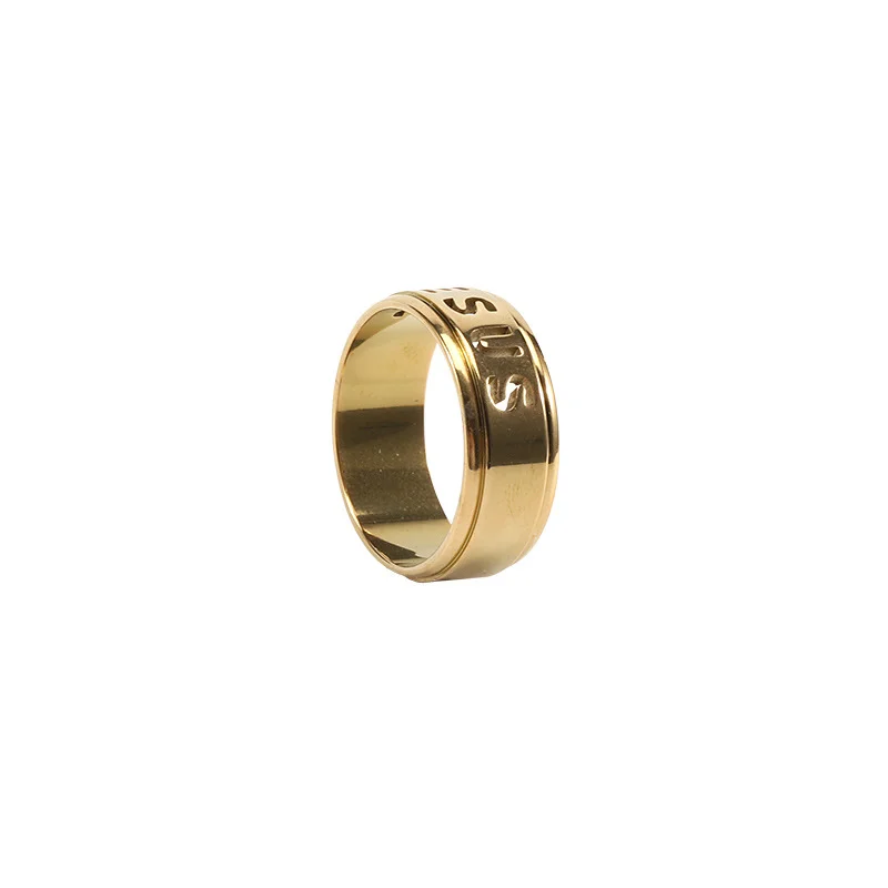 Gold Plated Frosted Skeleton Ring