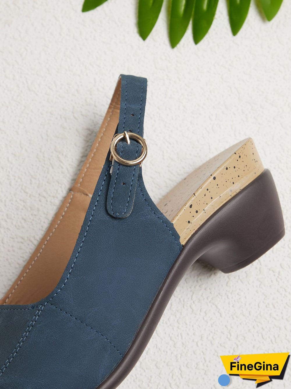 Retro Solid Simple Open Toe Chunky Heel Sandals