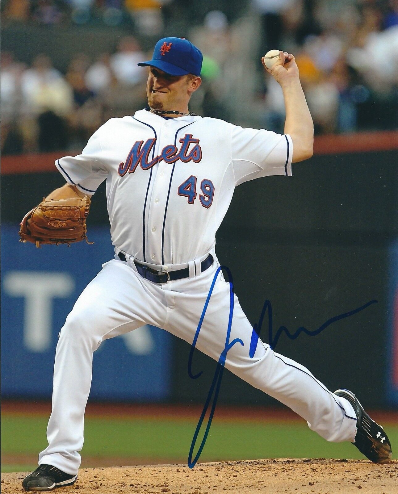 AUTOGRAPHED JON NIESE 8X10 New York Mets Photo Poster painting w/COA