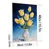 (30x40cm)DIY Pearl Painting Framed Flower Handmade Pearl Material Art Kit Living Room Decor