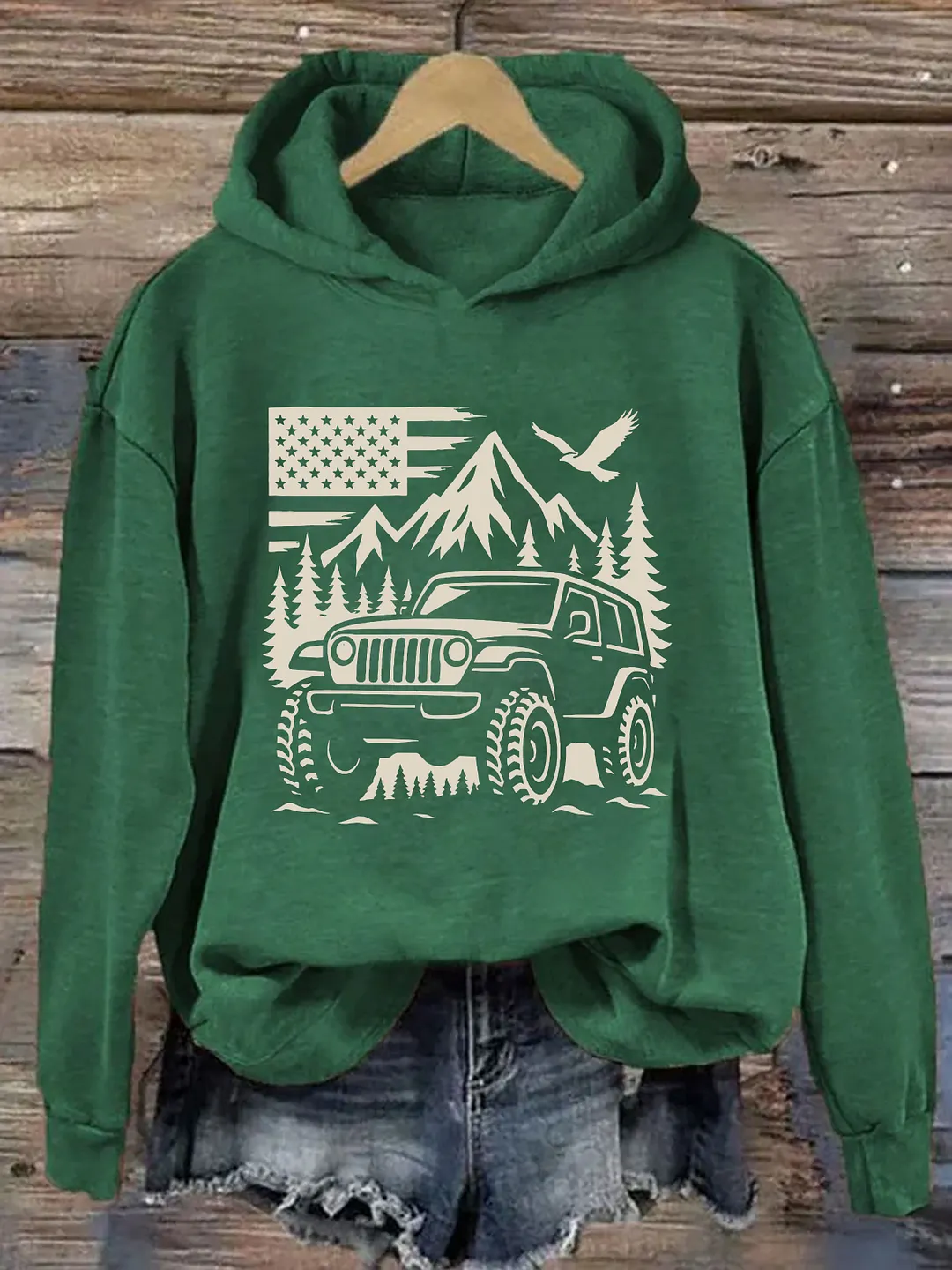 American Offroad Adventure Lover Hoodie