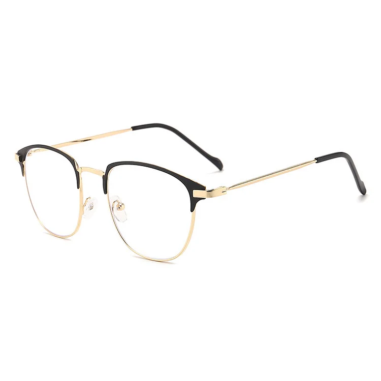 unisex square Plain glasses for men women Metal frame glasses for party eyeglasses Gentle Black eyebrow frame