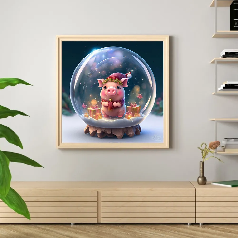 DIY Paint By Number 40*40cm - Crystal Ball-Pig