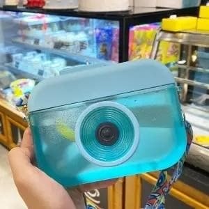 Cute Transparent Camera Shape Plastic Water Cup SP16219