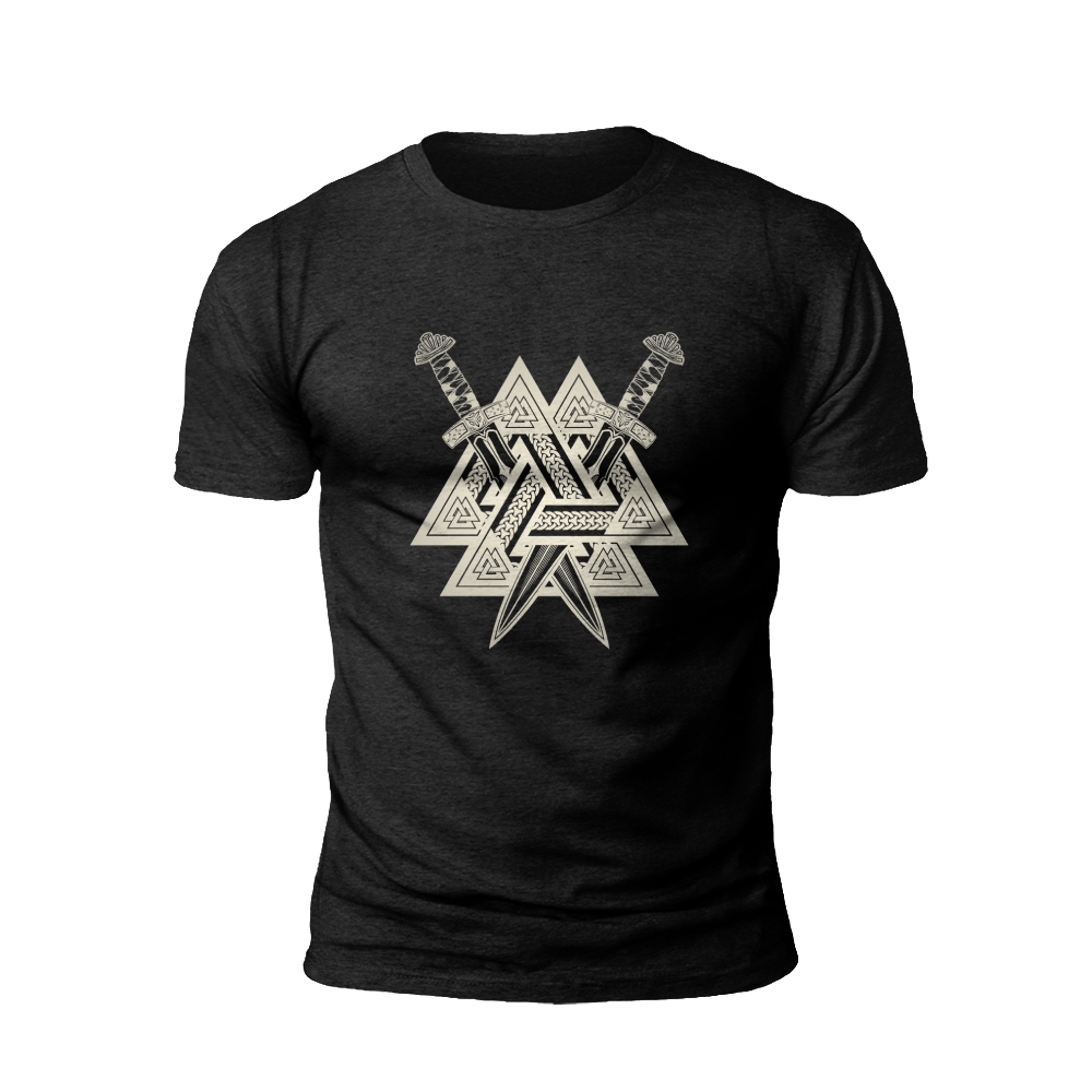 Valkyrie's Choice: The Norse Cross T-shirt