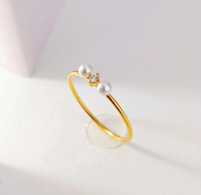 Minimalist Classic Style Commute Sun Star Moon 304 Stainless Steel Titanium Steel Zircon 18K Gold Plated Plating Inlay Rings