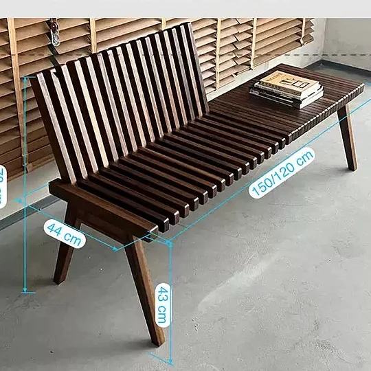 Solid Wood Folding Bench - Handmade Acacia Multi-Use Stool