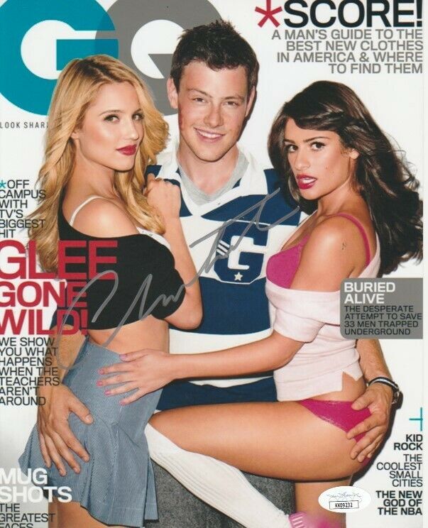 GLEE ACTOR CORY MONTEITH SIGNED GQ 8x10 Photo Poster painting! FINN HUDSON JSA COA