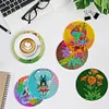 8pcs Color Flower DIY Diamond Painting Wooden Coasters