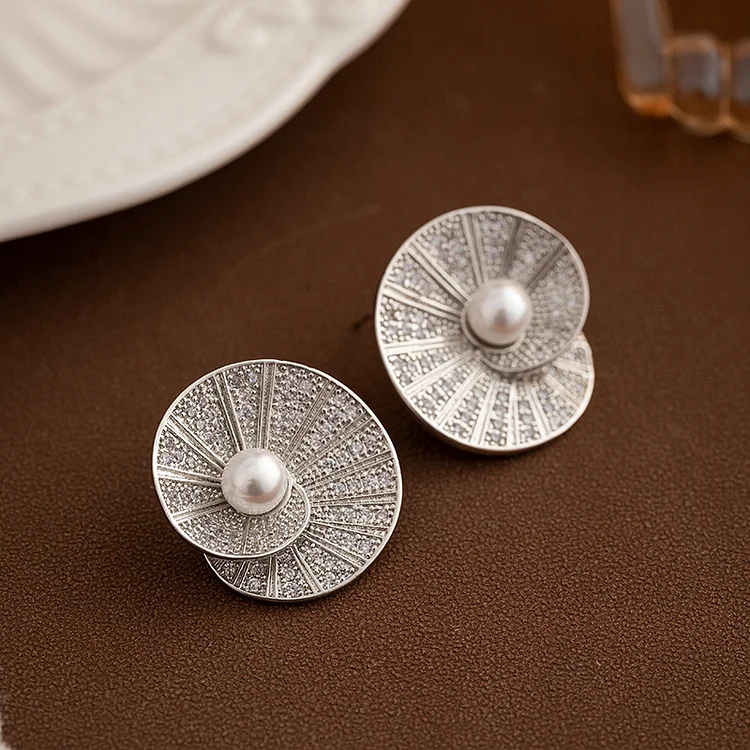 Spiral Pearl Personalized Earrings