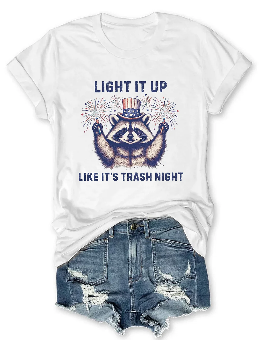 Funny Raccoon 4th of July T-shirt