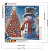 Diamond Painting - Full Round Drill - Xmas Snowman(Canvas|40*40cm)