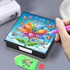 Blumen Leder Memo Pad Halter - 5d DIY Handwerk Aufbewahrungsbox