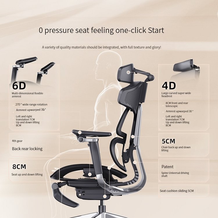 ToZient Ergonomic Office Chair,Adjustable Mechanism, Mesh Back and Seat  Support