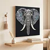 Framed Elephant - DIY Button Art Painting Kit for Creativity DIY Pearl Dot Crafts for Gift Home Wall Decor 30*30CM