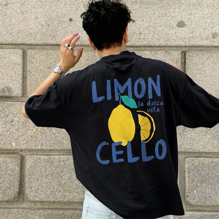 Limon La Dolce Vita Cello Printed Men's T-shirt