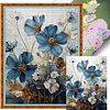 Blue Flower-11CT Stamped Cross Stitch 40*55cm tapestrymarket