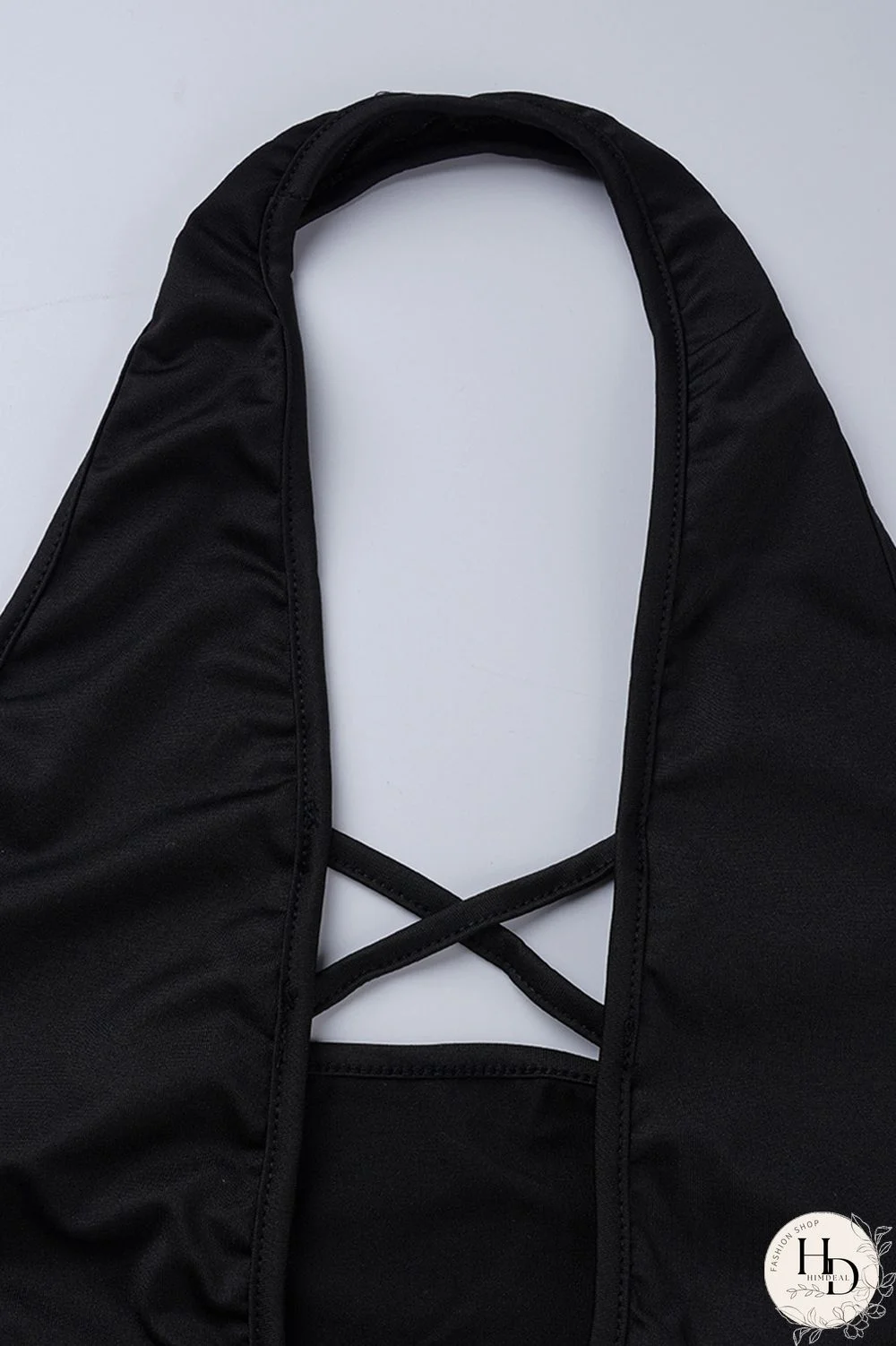 Orange Fashion Sexy Solid Hollowed Out Backless Halter Skinny Two-piece Set