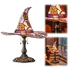 Witch Hat Desk Ornament Maple Leaf Resin Halloween Night Light