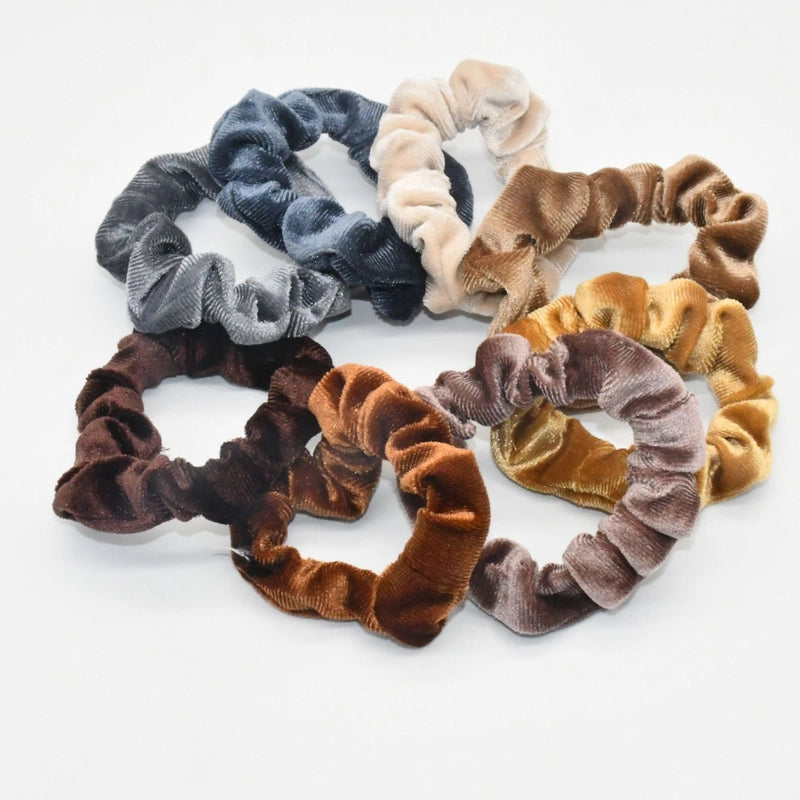Retro Velvet Small Circle Sweet Color Hair Rope Korean Velvet High Elastic Simple Cute Small Intestinal Circle