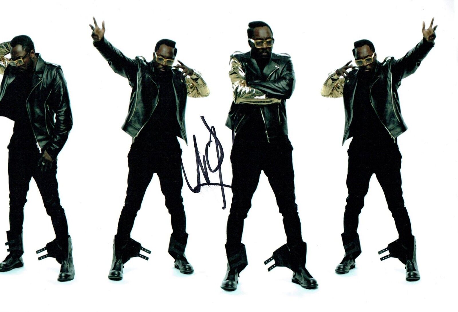 Will I Am The Voice Black Eyed Peas SIGNED Autograph 12x8 Photo Poster painting AFTAL COA