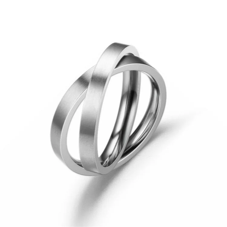 Anxiety Rotating Stainless Steel Couple Ring